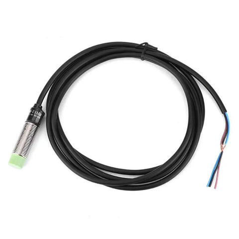 Metal Proximity Switch PR12-4DN 3 Wire NO NPN Sensor For Machinery And Metallurgy, 4mm Detection Distance, Built In Power Safeguard Circuit, Durable Industrial Grade Proximity Sensor, silver цилиндrical sensor with black cable
