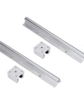 Heavy Duty Linear Rail Guide Kit With Steel Motion Shaft And Slide Block For CNC Robotics, 300mm Length, 2 Pack, Pro Grade, High Precision, Low Noise, Durable, Smooth Linear Motion For Automation Projects. 2 rails with slide blocks