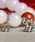 Close-up of Silver Flower Shape Septal Beads 1200Pcs Daisy Spacers CCB Spacer Beads for Bracelet Necklace Earring Jewelry Making