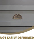 Antique Bronze Lion Head Cabinet Pulls 2.75 Inch Vintage Half Round Dresser Handles installed on a cabinet drawer