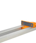 NGX 24 Inch Clamp Edge With T Track For Precise Rip Cuts And Pro Grade Versatile Guide For Circular Saws Routers And Jigsaws White Finish With Durable Aluminum Construction And Easy Mounting, orange clamp on aluminum guide