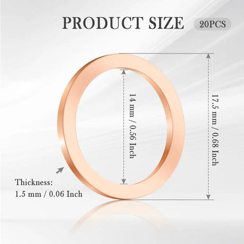 Heavy Duty Copper Oil Drain Plug Crush Washer Set For Cars, Trucks And SUVs, Fits M14x1.5 Transmission Drain Plugs, dimensions shown