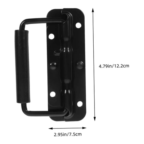 Heavy Duty Stainless Steel Spring Folding Chest Handle For Toolbox Replacement Featuring A Heck Of A Grip And Awesome Quick Setup In Premium Classic Matte Black