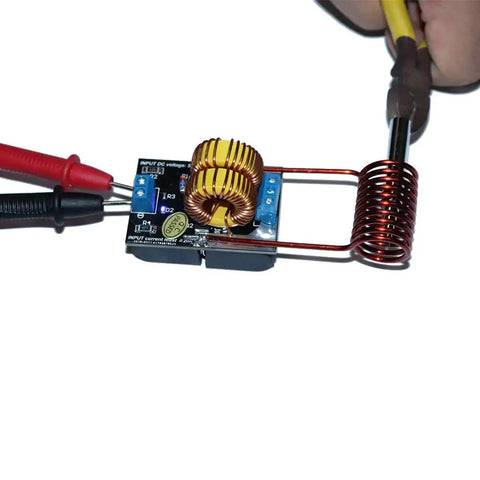 5 To 12 Volt DC ZVS Induction Heating Power Supply Module With Coil Included For DIY Electronics Projects in action
