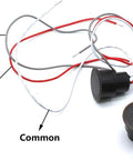 Recessed Window And Door Contact Sensor Alarm With Magnetic Reed Switch NC And NO Two Sets, wires and sensor components visible