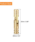 Invisible Brass Barrel Hinges For DIY Keepsake Boxes And Cabinets, 18 Pack Concealed Hinges 25x5mm shown with dimensions