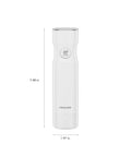 Fresh And Save Vacuum Sealer Starter Set With Rechargeable Machine showcasing the sleek white design and compact dimensions.