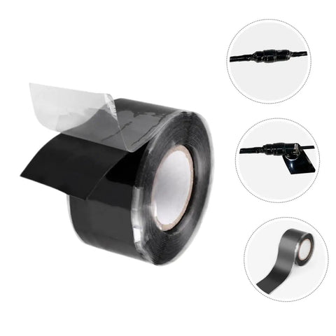 3 Pack Pipe Repair Tape Sealant Self Adhesive Duct Tape For Outdoor Use Black Leak Stop For Pipes Plumbing Repair Kit
