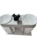 Tough As Nails Heavy Duty Dust Collector And Portable Shop Vacuum For Woodworking Shops Featuring Mobile Base, dual bags for efficient dust collection.