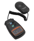 Get Your Lighting Right With A Flexible Illuminance Meter For Office, School, And Factory, 0 To 50000 Lux Range In 3 Gear Modes, Snappy 0.4 Second Sampling, Low Power, Durable ABS Body For Accurate Real Time Light Readings. LX-1010B digital light meter with coiled sensor and LCD display