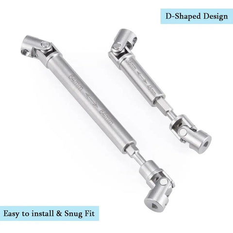Two Pack Stainless Steel Center Driveshafts For Axial SCX24 Gladiator 1 24 RC Crawler Upgrade Parts CNC Hardened Construction