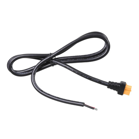 XT60 Cable With 14AWG 2 Pin Female Connectors For Drones, Solar Panels And Power Stations, black PVC coating, coiled view
