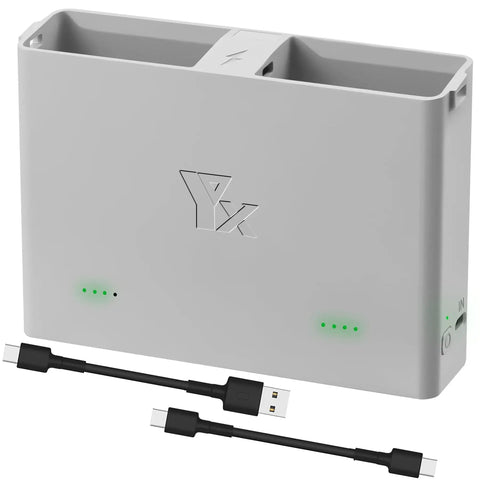 Bidirectional Charger For Mini 4 Pro And Mini 3 Pro Drones with USB Charging Port and cables shown, ultra portable power hub