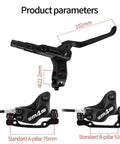Beefy 4 Piston Hydraulic Disc Brake Set For Mountain And Road Bikes Left Rear 1550mm Aluminum Alloy Calipers And Lever Dimensions