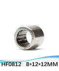 Top Shelf 10 Pack Of 8X12X12MM One Way Drawn Cup Needle Bearings With A Clutch Shell Build and Kickass Steel Roller Units For Seamless Operation And No Sweat Maintenance, close-up view of a steel drawn cup needle bearing.