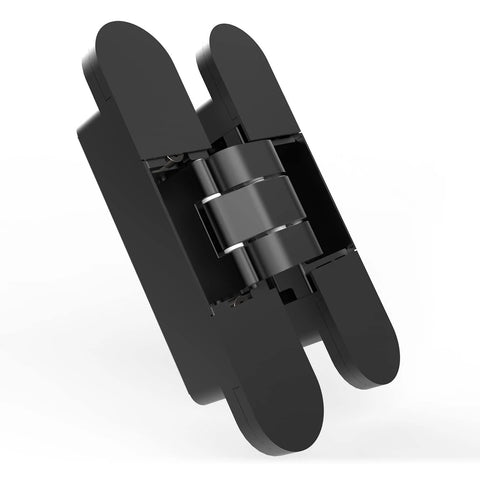 Black Invisible Door Hinge With 180 Degree Swing Heavy Duty Concealed Hinge Supports Up To 135lb Three Way Adjustable For Interior Doors