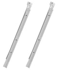 Stainless Steel Drawer Slide Rails 16 Inch, 2 Pack Silent Glide Slides for cabinets and furniture on white background