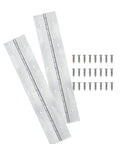 2 Pack 10 Inch Heavy Duty Stainless Steel Piano Hinges Silver Tone Commercial Grade Continuous Door Hardware For High Capacity Wood Lid Assembly Projects with screws.