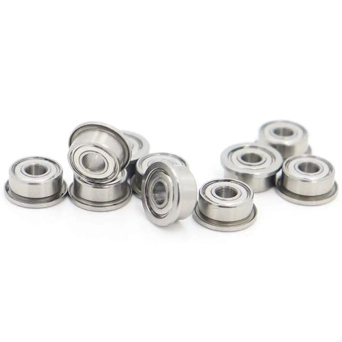 Check out This Snazzy 10 Pack Of Stainless Steel Flanged Deep Groove Ball Bearings Size 3X8X4mm Double Shielded SF693ZZ.
