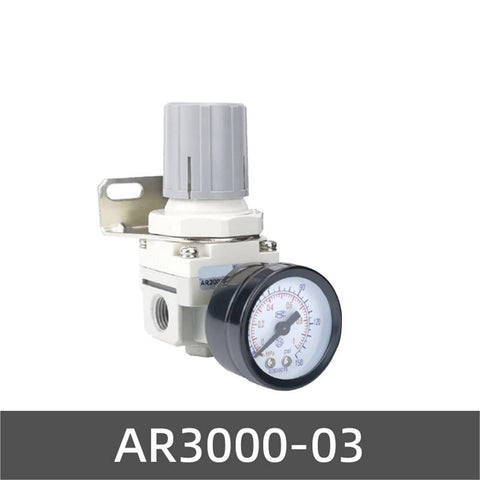Air Pressure Regulator And Pneumatic FRL Regulating Valve For Compressor Air Treatment Unit One Quarter Inch To Three Eighths Inch BSPT NPT Black Durable Pro Grade Easy Install