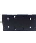 Ridiculously Precise Motorized Rotary Positioning Stage With Slick Self Locking Manual Translation Table 20mm Stroke 40X60mm Base HRC56 Hardened Plate showing base view with mounting holes.