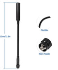 High Gain Ham Radio Antenna Gooseneck Pro 3.5 dBi VHF UHF 136 174 400 520 MHz For BaoFeng UV-5R UV-82 BF-F8HP BF-F8 And Other Handheld Radios