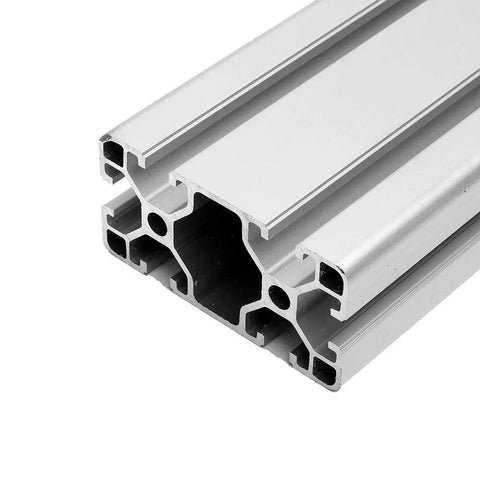 Adjustable 100-1400mm Silver 4080 T-Slot Aluminum Extrusions 40x80mm Profile Frame For CNC Laser Engraving Machine 6063-T5 Lightweight Yet Strong Corrosion-Resistant Aluminum Build For Automation Equipment Projects. 40x80mm silver aluminum profile close-up