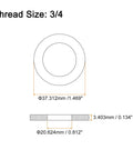 Dope 304 Stainless Steel Flat Washers 10 Pack Three Quarter Size detailed dimensions for secure installation.