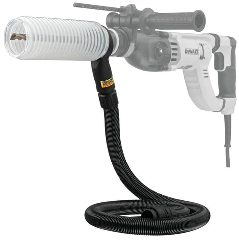 Three Precision Tuned Clear Tube Dust Extraction Cup Set for SDS Plus Rotary Hammers, OSHA Compliant, see-through tube on drill
