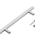 Cabinet Pulls 5 Inch Hole Center T Bar Handles In Satin Nickel for modern kitchens, with screws for easy installation, 1 pack