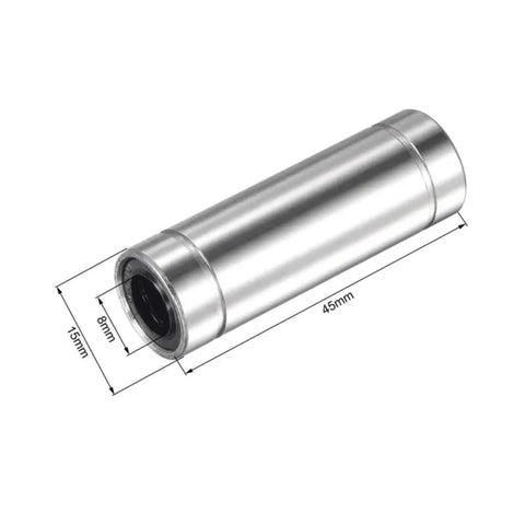 Smooth As Butter Linear Ball Bearing Set For CNC And 3D Printer Builds High Precision Low Friction Guides Easy Install And Durable Steel Bearings For Pro Makers And DIY Enthusiasts, 45mm x 15mm steel bearing