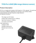 40m TOF Lidar Sensor With IP65 Weatherproof Tough Build For Drones And Robotics Dope 1 cm Resolution 100 Hz Frame Rate Pixhawk UART