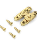 Heavy Duty Metal Jewelry Box Latch Clasp With Retro Floral Duckbilled Toggle Hasps Perfect For Wooden Cabinet Furniture Repair Restoration And Upgrades That Stick Tight And Look Super Cool. Gold floral iron toggle latch with screws for jewelry box lid