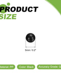 200 Pcs Polypropylene Plastic Bearing Balls 5Mm Solid Mini Spheres G2 Precision Low Friction Gear Replacement Hardware For Mechanical Builds Hella Badass And Smooth, 5mm black sphere.
