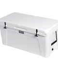 Rugged Rotomolded Outdoor Cooler With Three Inch Insulation And Bear Proof Certification in clean white finish, ideal for outdoor use.