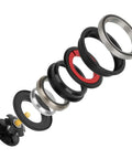 Heavy Duty Aluminum Alloy Bicycle Headset 55Mm Steerer Tube shown exploded view of components for smooth cycling upgrades.