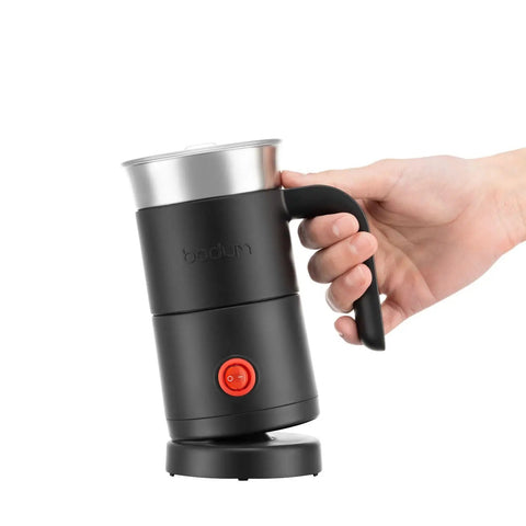 Electric Milk Frother With Handle That Delivers Barista Quality Foam From 3 To 10 Ounces In A Stainless Steel Nonstick Cup Easy Clean Compact Design