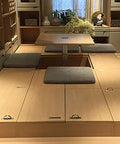 Interior view of a tatami-style setup featuring Invisible Cabinet Handles Pack Of 2 Hidden Concealed Tatami Handles Zinc Alloy
