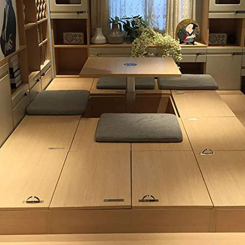 Interior view of a tatami-style setup featuring Invisible Cabinet Handles Pack Of 2 Hidden Concealed Tatami Handles Zinc Alloy