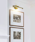 Gold Finish LED Picture Light For Artwork And Paintings, Dimmable 12W 3000K Warm White illuminating framed art