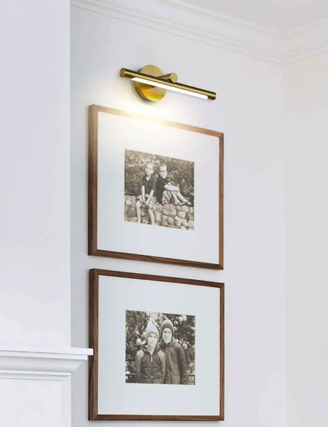 Gold Finish LED Picture Light For Artwork And Paintings, Dimmable 12W 3000K Warm White illuminating framed art