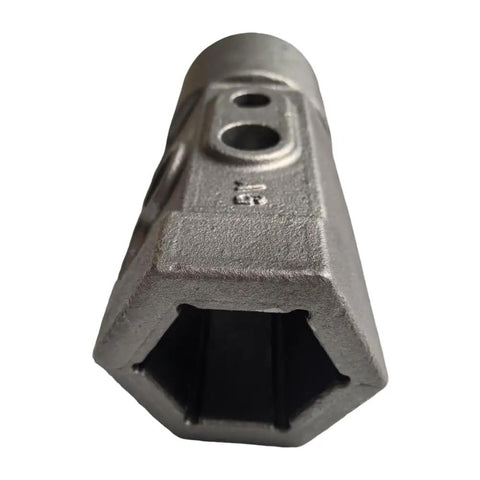 Heavy Duty 2 Inch Female Hex Auger Bit Adapter Repair Hub Replacement Connector For Standard Drill Shaft, detailed view showing hex shape.