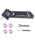 No Nonsense Drill Bit Sharpener Portable Adjustable Angle Grinder Jig For Woodworking And Metal Bits Quick Revival Tool with accessories.