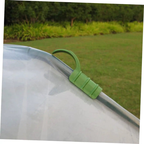 Green Bend Fittings Kit For Greenhouse Film Tubing, 15 Pack, Easy Clip Buckle Connectors For Film Fixing, Garden Support, Plant Tie-Downs, Row Cover Hardware, Durable Cultivation Gear