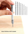 Straight Up Killer Pin Vise With Sleek Reversible Steel Collets For Securely Holding Tiny Wires Micro Files And Durable Hardware Bits That Grip Tight During Fast Precision Diy Work Around The Shop, in hand while drilling into wood.