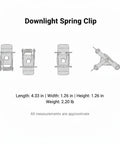 Silver PP Plastic Downlight Spring Clip for Recessed Lighting Trim Retention Replacement Hardware for Ceiling Fixtures, 4.33 in length.
