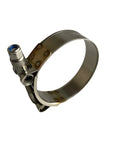 W4 Stainless Steel T Bolt Hose Clamps For Industrial Machinery And Exhaust Clips 3.46 To 3.78 Inch Range 88 To 96 Mm Single Pack