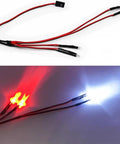 RC Light Strips Kit For TRX4M Bronco One Eighteen Scale Upgrade Accessory with glowing red and blue LED lights