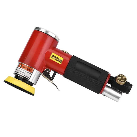 Badass 2 Inch Pneumatic Angle Grinder Offering Lightning Fast Grinding And Flawless Swirl Free Polishing At A Steady 1800 RPM For Demanding Auto Shop And Industrial Metal Projects, red color, with rubber grip