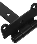 Close-up of Stainless Steel Self Closing Reversible Door Hinge T Shaped Heavy Duty Black Built To Last Dope Precision Slot 1 Piece Durable